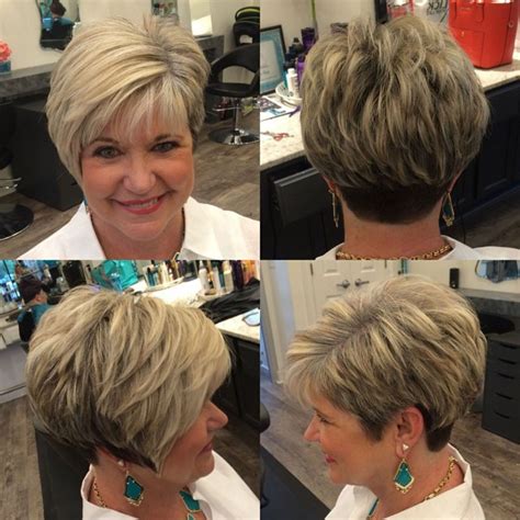 Textured Pixie With Highlights Haircut For Older Women Pixie