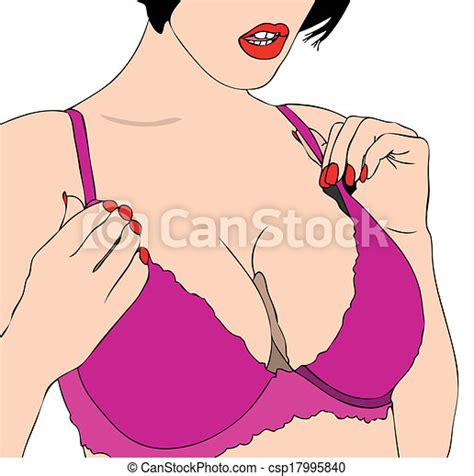 Eps Vector Of Sexy Woman In Bra Csp17995840 Search Clip Art