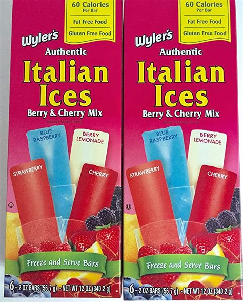 Amazon Com Wyler S Authentic Italian Ices Assorted Flavors 12 Oz