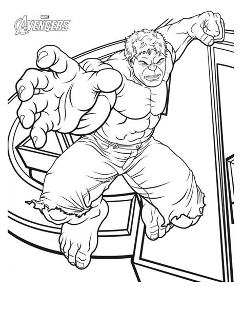 The Avengers Character Hulk Coloring Page - Download & Print Online