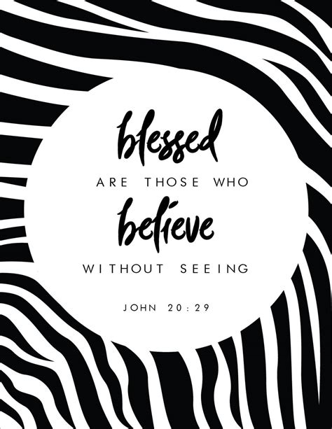 Free Printable Christian Wall Art Blessed Are Those Who Believe