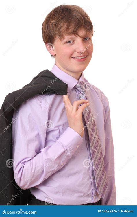 Teenager In Suit Stock Photo Image Of People Concentration 24622876