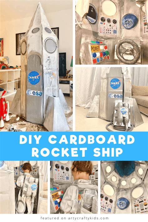 Diy Cardboard Space Ship Arty Crafty Kids