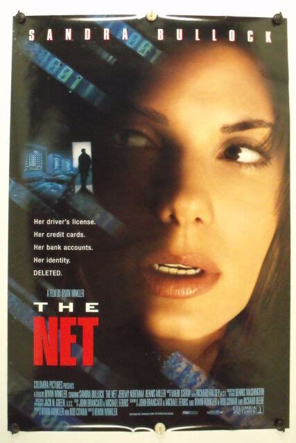 The Net Sandra Bullock Original Movie Poster 1995 Rolled Ds C9 Ebay