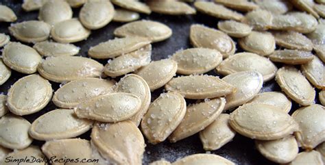 Freshly roasted pumpkin seeds are a tasty fall treat for lots of people, because pumpkin seeds mean halloween! Roasted Pumpkin Seeds - Simple Daily Recipes