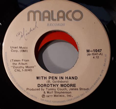 Dorothy Moore With Pen In Hand - Dorothy Moore - With Pen In Hand / Too Blind To See | Discogs