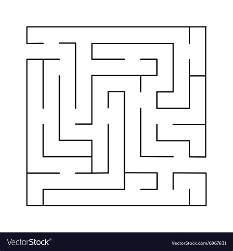 Labyrinth Simple Royalty Free Vector Image Vectorstock
