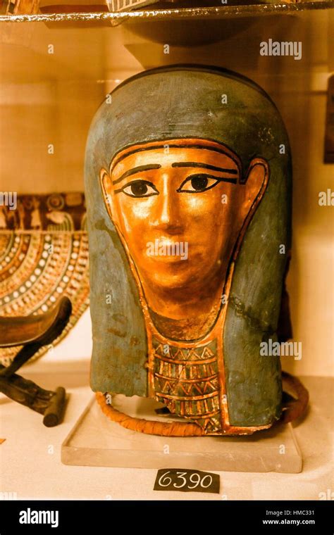 Funerary Mask Cairo Egyptian Museum Stock Photo Alamy