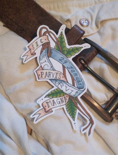 Uncharted Sic Parvis Magna Stickers Etsy