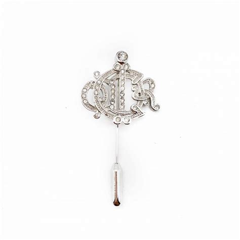 Vintage Dior Logo Lapel Pin Vintage Jennifer Gibson Jewellery