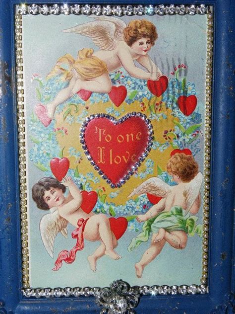 Vintage Jewelry Framed Valentines Day Post By Trishdadishdesigns