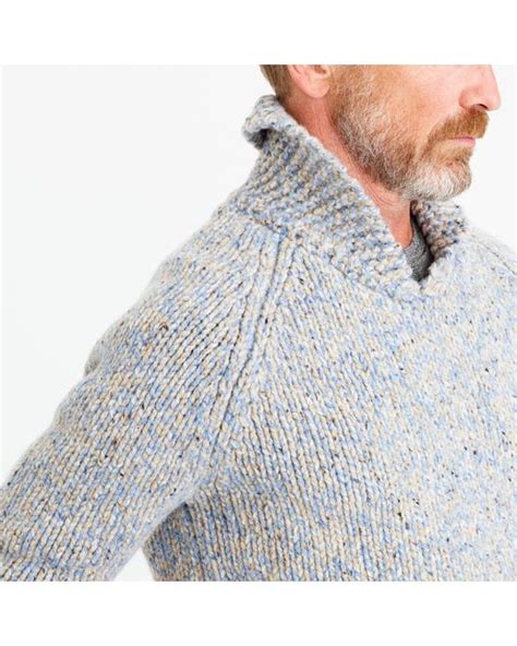 Jcrew Shawl Collar Sweater In Donegal Wool In Multicolor For Men Lyst