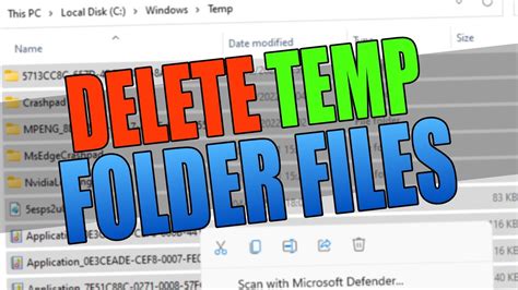 Windows 11 Manually Delete Temp Folder And User Temp Files Youtube