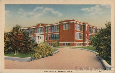 High School Sanford Me Postcard