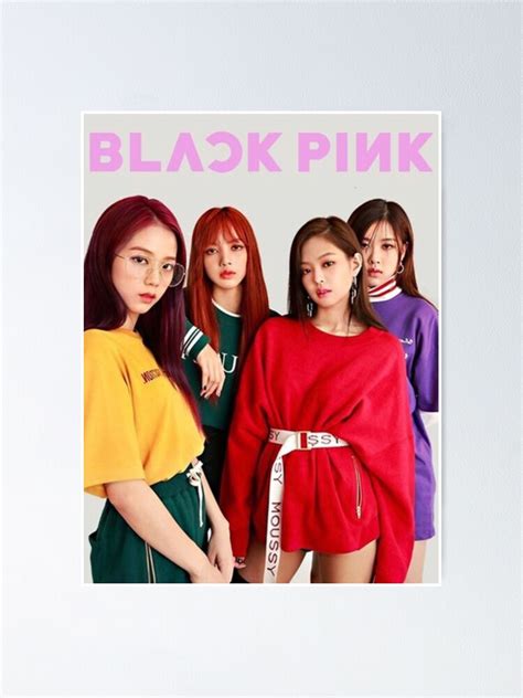 Black Pink Kpop Poster Poster By Makaylacar Redbubble