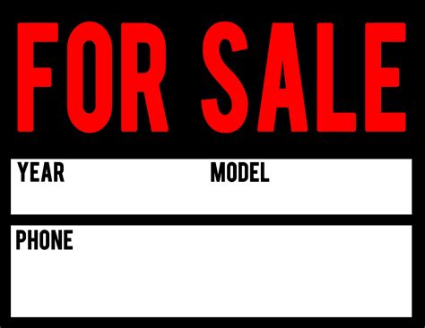 Car For Sale Digital Sign Download 85x11 Inches Jpeg And Etsy Australia