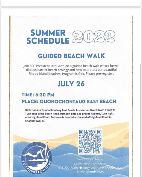 Guided Beach Walk Charlestown Chamber Of Commerce
