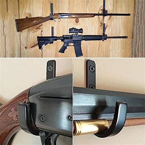 NO LOGO L Yune Paar Gun Wandhalterung Storage Rack J Haken Gewehr Shot Gun Kleiderbügel Set