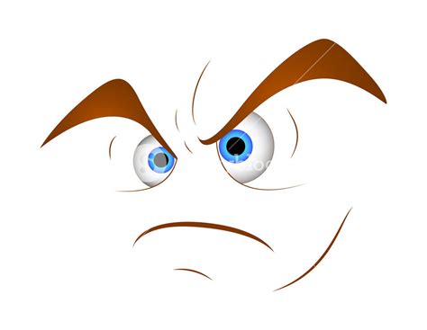 Cartoon Angry Eyes Face Expression Royalty Free Stock Image Storyblocks