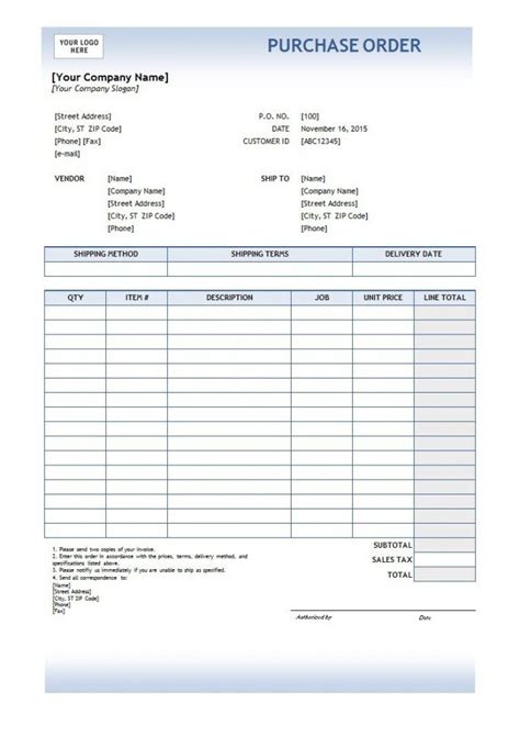 Printable Generic Order Form Template Doc Minasinternational