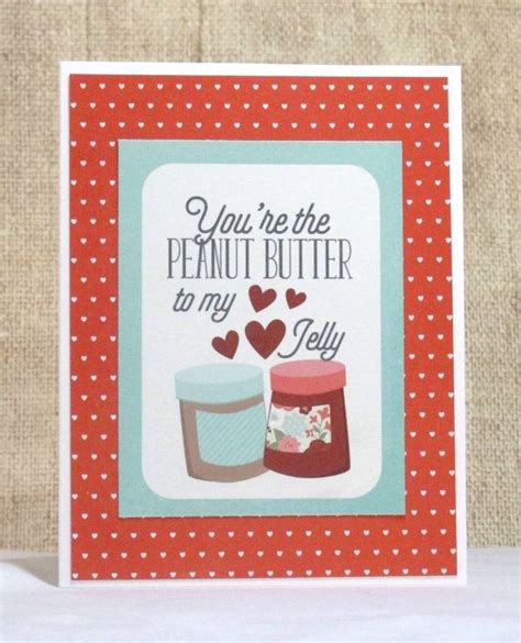 Peanut Butter And Jelly Valentine Card Funny Love Card Etsy