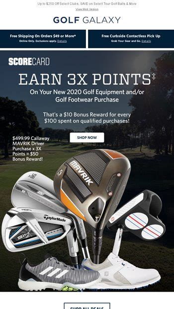 Earn 3x Points On New Equipment And Footwear Golf Galaxy Email Archive