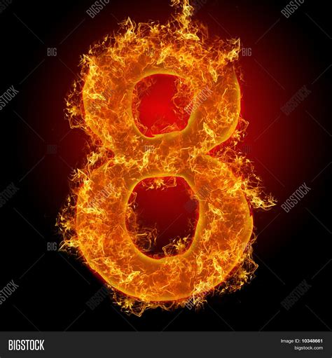 Fire Number 8 Image And Photo Free Trial Bigstock