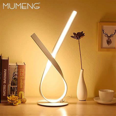 Mumeng Led Desk Lamp 220v 12w Warm White Aluminum Table Lamp Dimmable