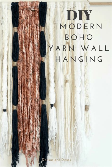 Diy Modern Boho Yarn Wall Hanging Forrester Home Yarn Wall Art Yarn