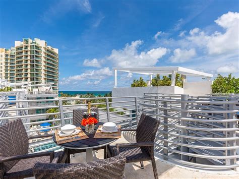 Miami Beach Florida Vacation Rental Luxury Ocean View Penthouse Private Roof Jacuzzi Steps