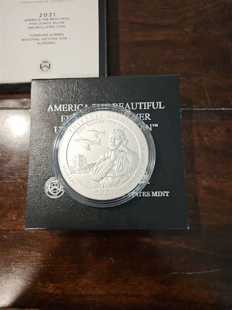 2021 P America The Beautiful 5oz Silver Tuskegee Airmen National