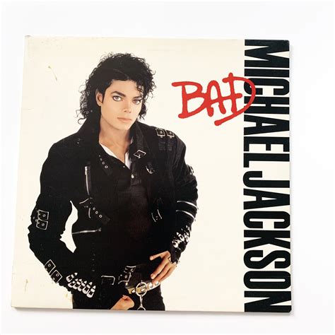 Vintage Michael Jackson Bad Album Lp Record Vinyl Etsy Uk