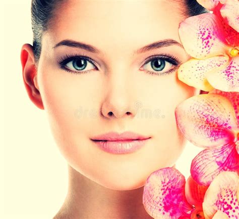 Beautiful Face Of Woman With Healthy Skin Stock Image Image Of Woman