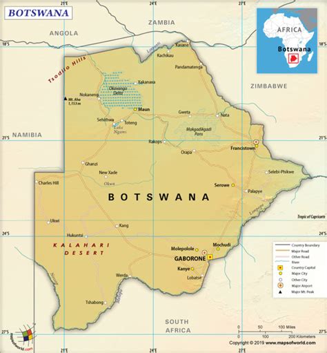Botswana Map Answers