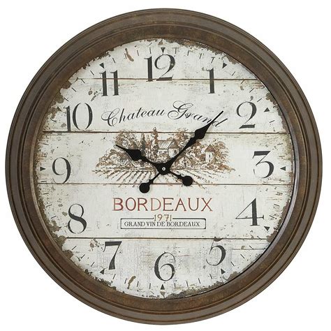 Oversized 28 Bordeaux Vintage Style Wall Clock Wayfair