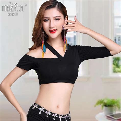 2018 New Sexy Belly Dance Clothes For Woman Belly Dance Top Bellydancing Costume S1036 In Belly