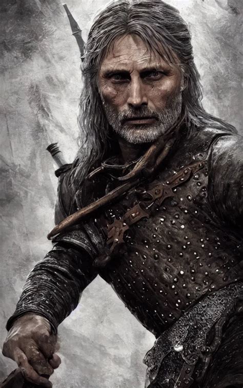 Mads Mikkelsen As Vesemir From The Witcher Stable Diffusion Openart
