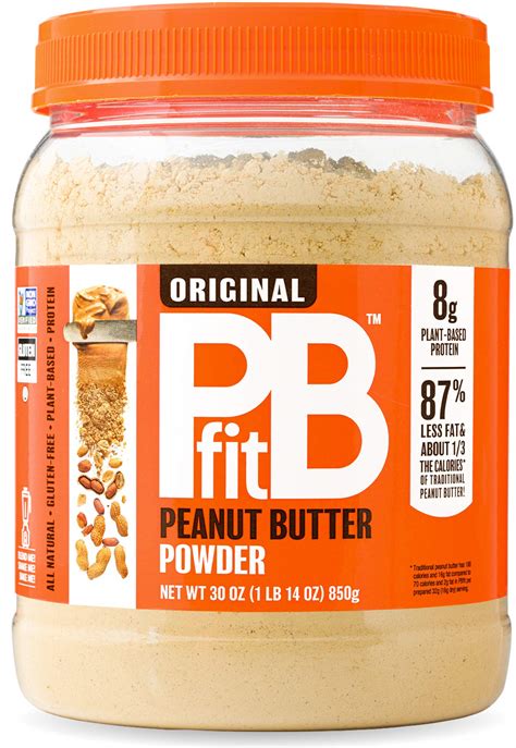 pbfit all natural peanut butter powder powdered peanut spread from real roasted pressed peanuts