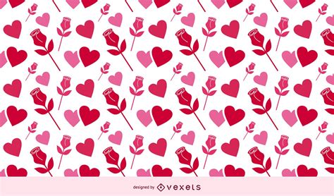 Valentine Background Roses And Hearts Vector Download