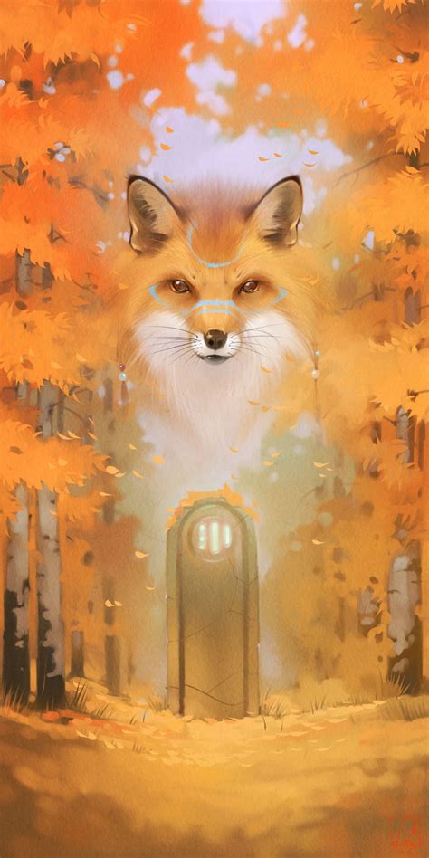 Foxeyes Fantasy Art Fox Art Painting