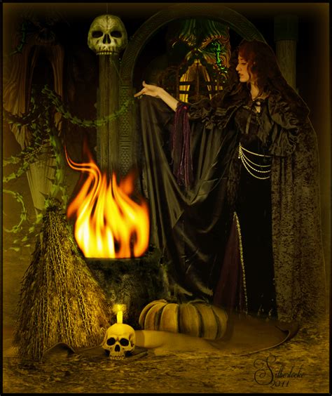 Animated Witch Fire Scary Animated Skull Witch  Flash Halloween