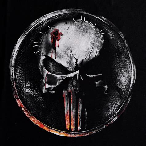 Punisher Blood Logo T Shirt Schwarz Daredevil Elbenwald