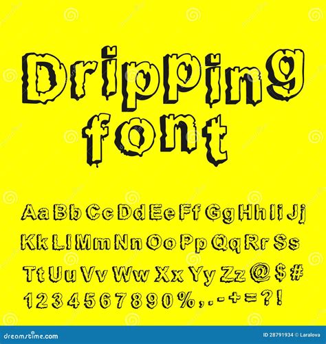 Dripping Font Cartoon Vector 172969463