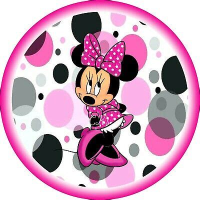 To make the collar follow the next picture. Minnie Mouse 7 Inch Edible Image Cake / Cupcake Toppers ...