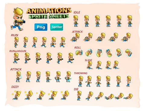 2d Game Character Sprites 10 By Dionartworks Codester