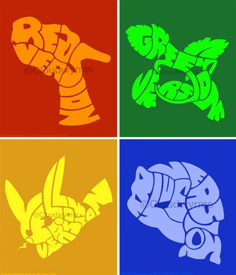 Pokemon Word Art Designs Generation 1 Set By Cloudy Dragons On Deviantart