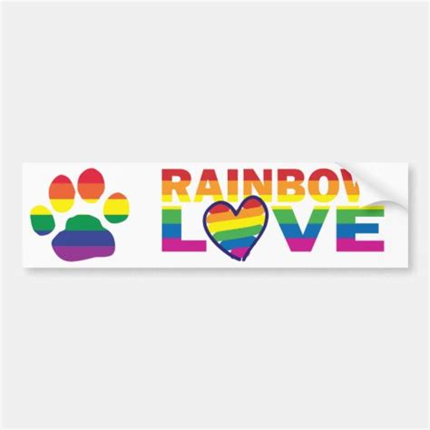 Gay Pride Paw Print Bumper Sticker Zazzle