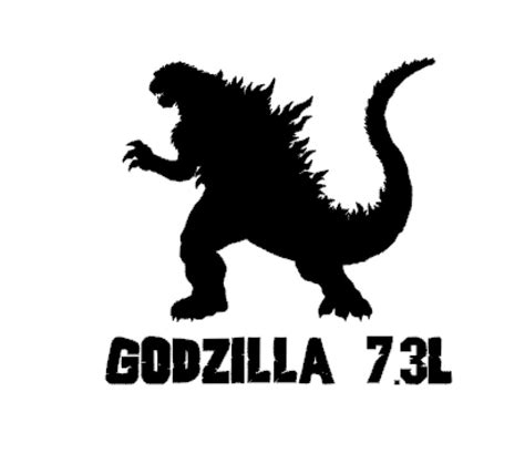Godzilla 73l Decalsticker 25x25 Etsy
