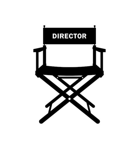 Premium Vector Movie Director Chair Silhouette Cinema Studio Armchair