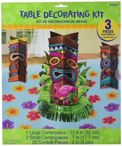 Amscan Tiki Table Decorating Kit Assorted Pack Paper